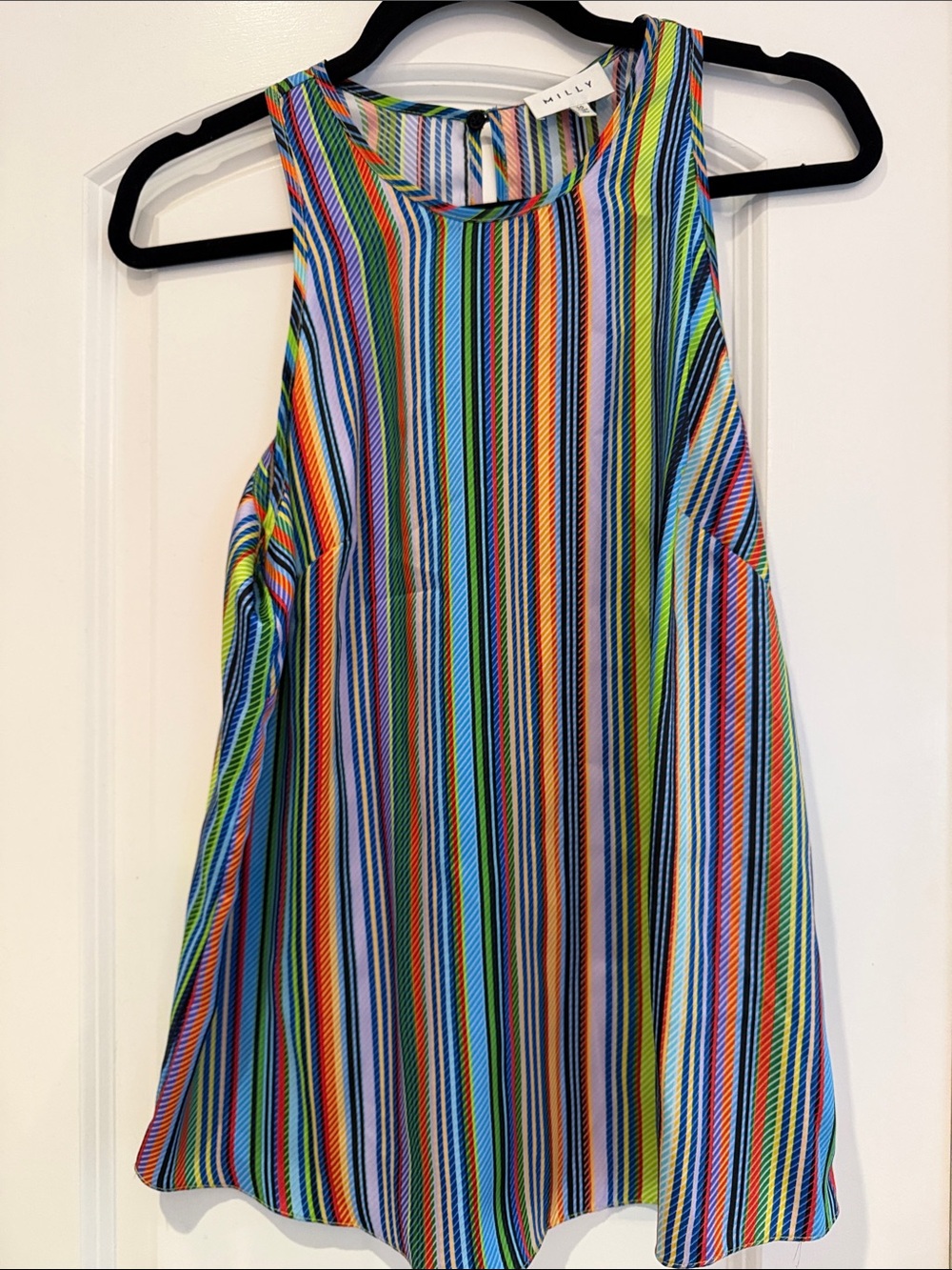 Milly Bright Multicolor Vertical Stripe Tank Size 10